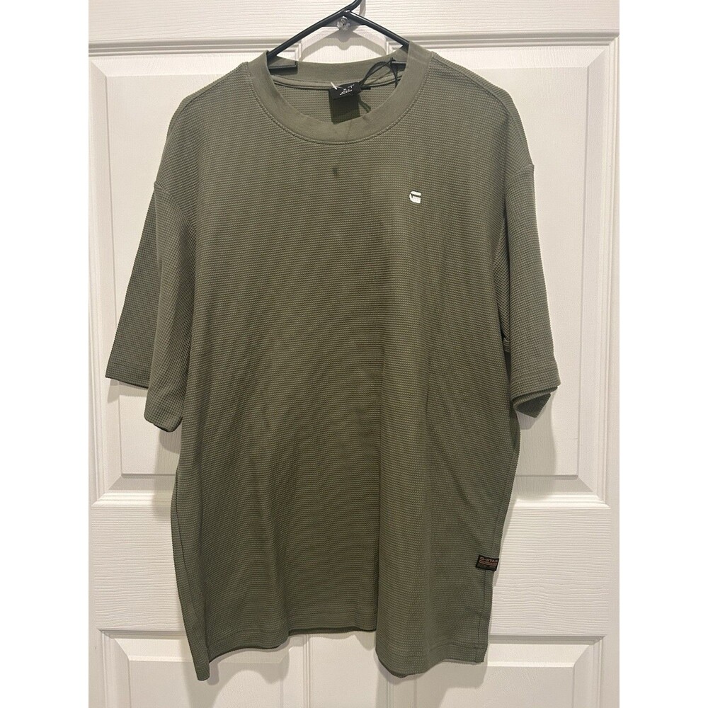 G-Star Shirt Mens Medium Sage/Green Structured Boxy Jersey Tee - New!